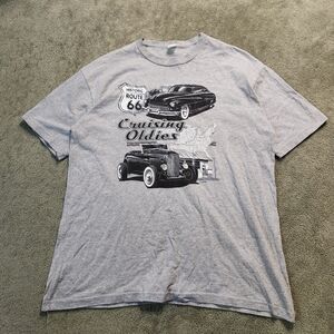 Vintage 90s Route 66 Graphic T-Shirt Size XL Muscle Car Tee